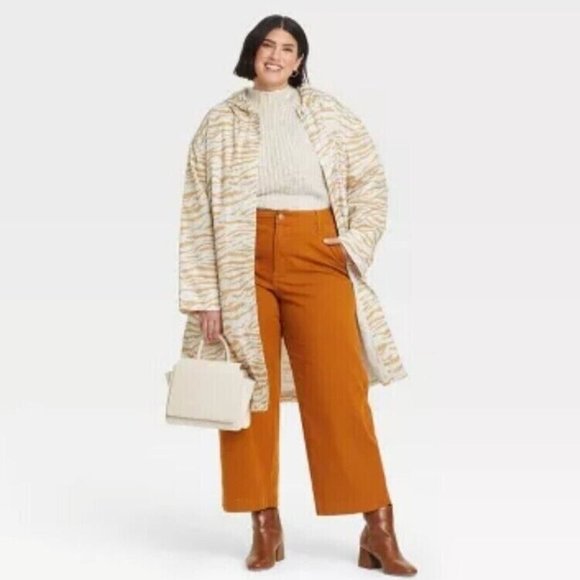 Ava & Viv Jackets & Coats Ava Viv Womens Raincoat Jacket Zebra